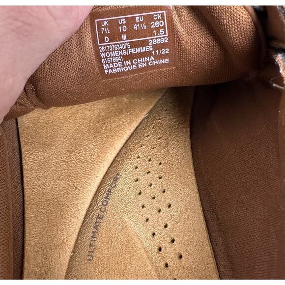 Clarks Collection Caroline Ella Leather Casual Sneakers Sz 10 M Cognac Comfort - Picture 6 of 16